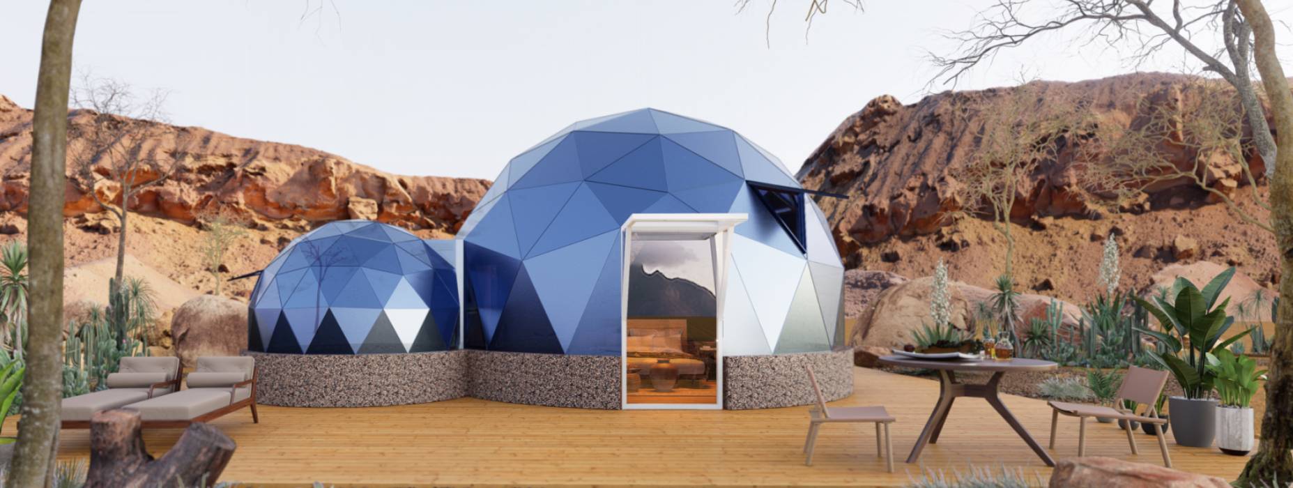 通道球形智能光伏玻璃星空房